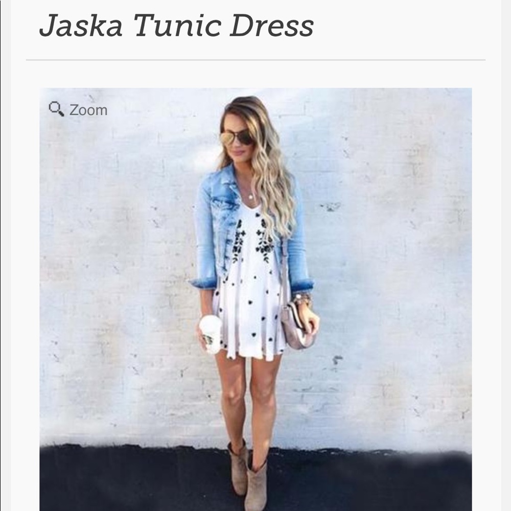 Free People White and Black Mini Dress